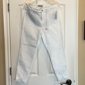 Liverpool Jeans Company White Ankle & Cropped Jeans
